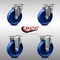 Service Caster 5 Inch SS Solid Polyurethane Swivel Top Plate Caster Set with 2 Rigid SCC SCC-SS20S514-SPUS-2-R-2 - alternate 1